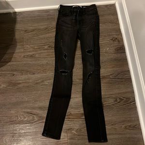 American eagle high rise black jeans LONG